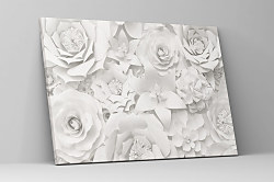Obraz 3d biele kvety 1482